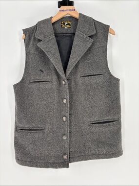 Wyoming Traders Mens Wool Vest medium gray